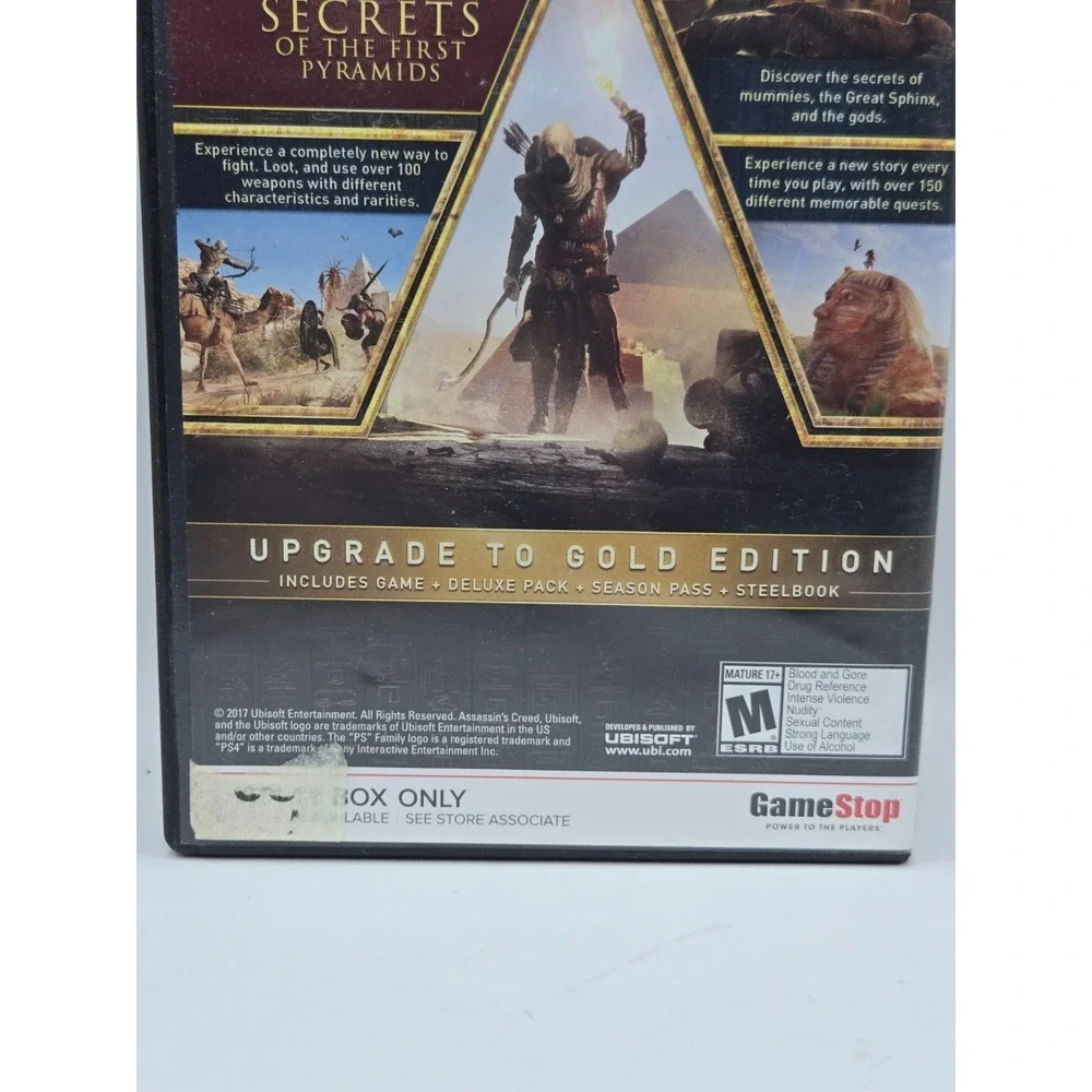 Assassin's Creed Origins Sony PlayStation 4‎ PS4 Complete CIB Gamestop Display